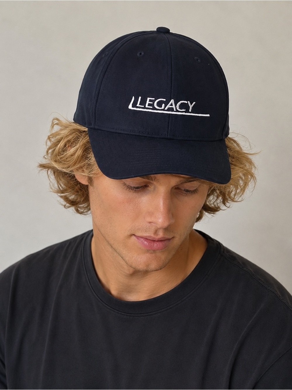 Pacific Pro Series Navy Blue Men’s Cap  "Legacy" embroidered on front Like New